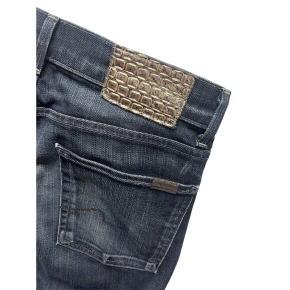 7 for all Mankind High Waist Bootcut Dark Wash Denim Jeans - Picture 2 of 8